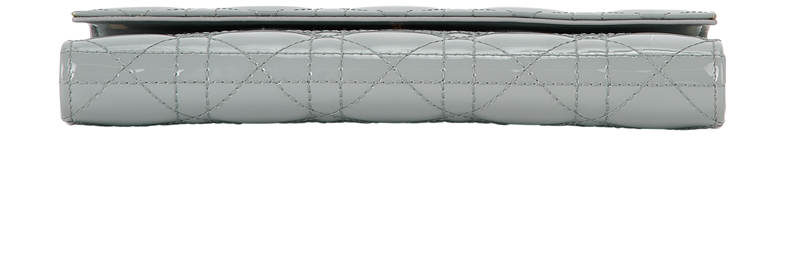 Lady Dior Wallet On Chain, &pound;750, Handbags, Grey, Patent Leather, Top view